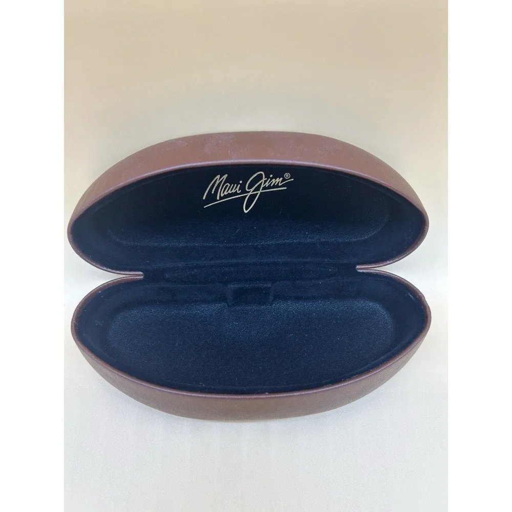 Maui Jim Sunglasses Case Brown Hard Shell Clamshell Protective